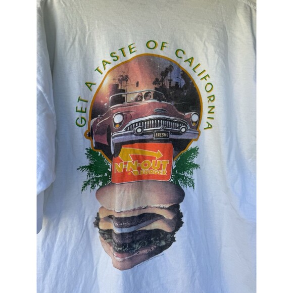 90'S IN-N-OUT BURGER Single Stitch T-Shirt Men's Large/X-Large 1993 Back Print - Picture 4 of 16
